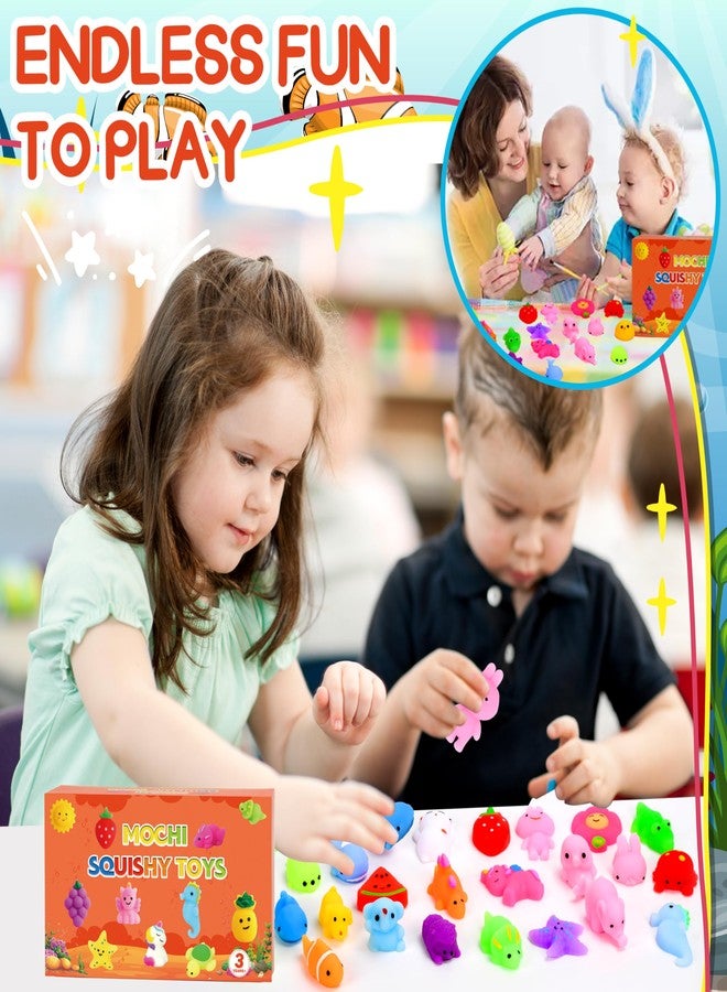 OCTERIC 32 Pack Mochi Squishy Toys Kawaii Squishies Stress Relief Toys Pack for Kids Boys Girs Party Favors Bulk Easter Egg Fillers Easter Hunt Basket Stuffers - Image 4